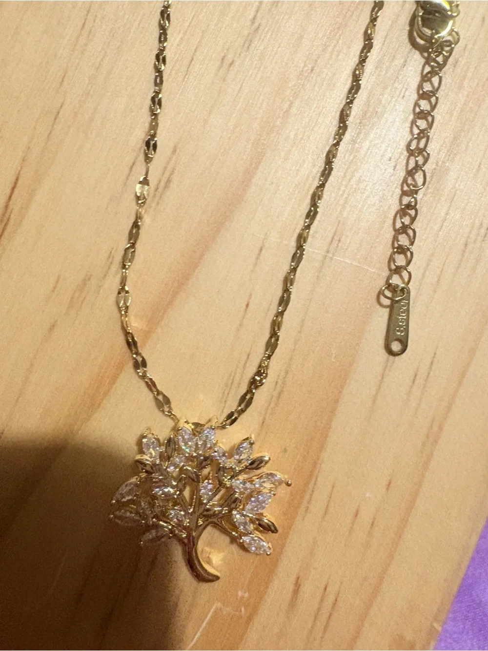 Fashionable and Gorgeous Micro Inlaid Stainless Steel Life Tree Necklace,